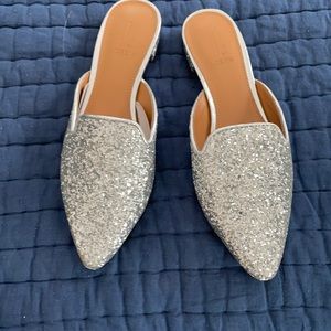 J. Crew Factory sequined mule